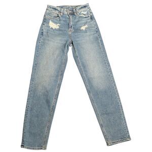 American Eagle Outfitters 00 Regular High Rise Straight Leg Distressed Jeans